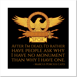 Ancient Roman Eagle Cato The Elder Conservative Quote Posters and Art